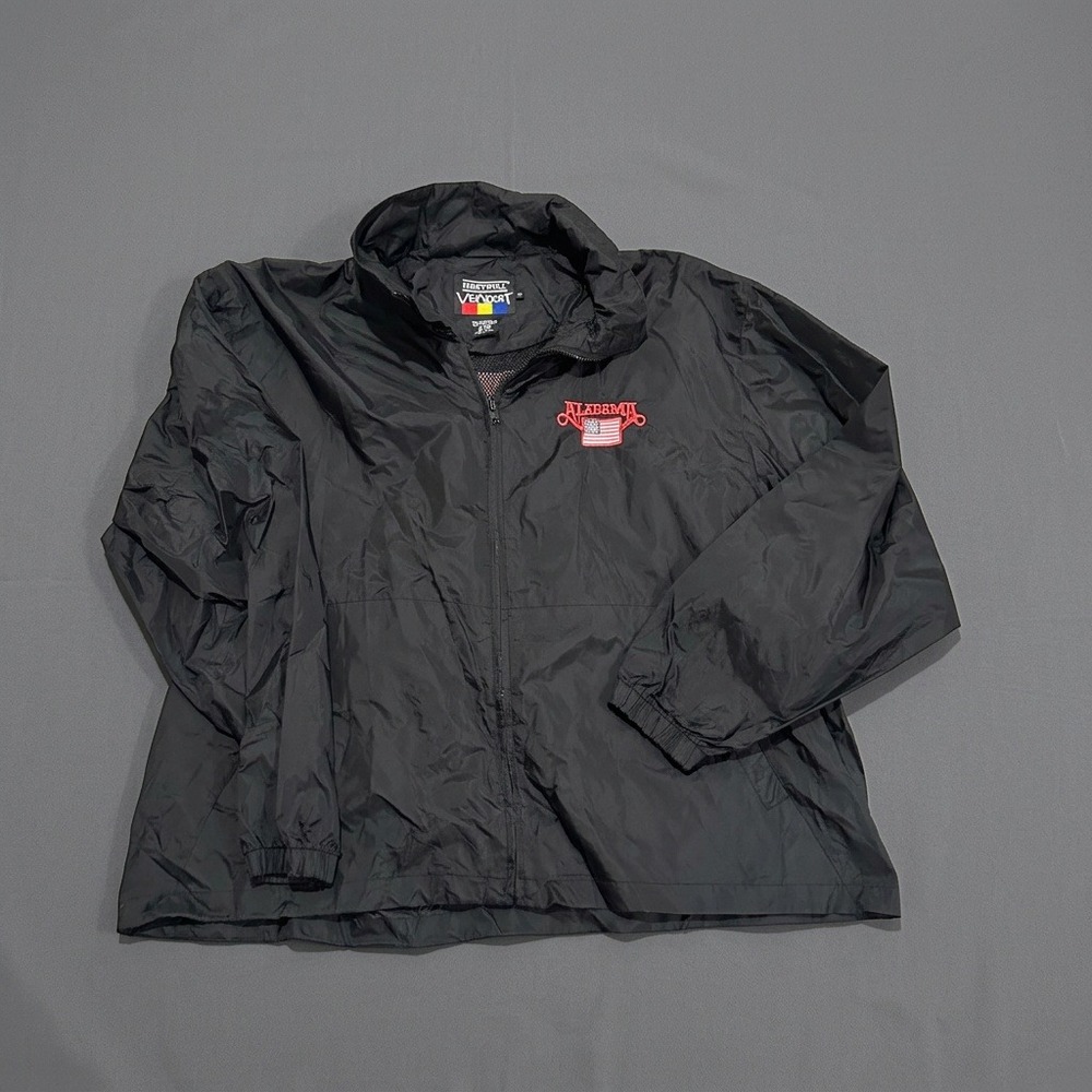 Vintage Alabama Band Windbreaker Jacket XL Black Hartwell ViaSport USA Flag